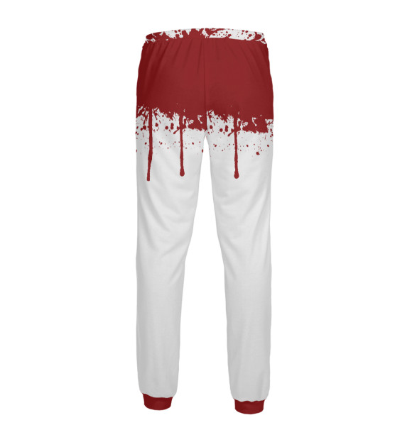 Мужские спортивные штаны с изображением Кровь цвета Белый