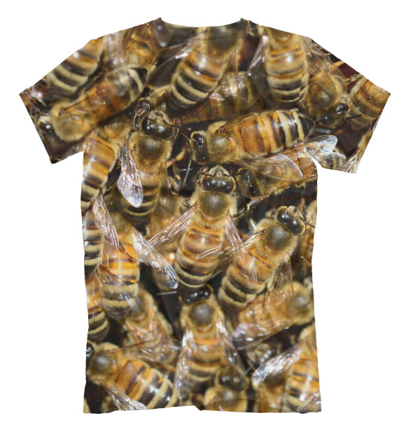 Мужская футболка с изображением Пчелы цвета Белый