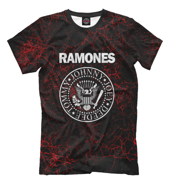Мужская футболка с изображением Ramones цвета Черный