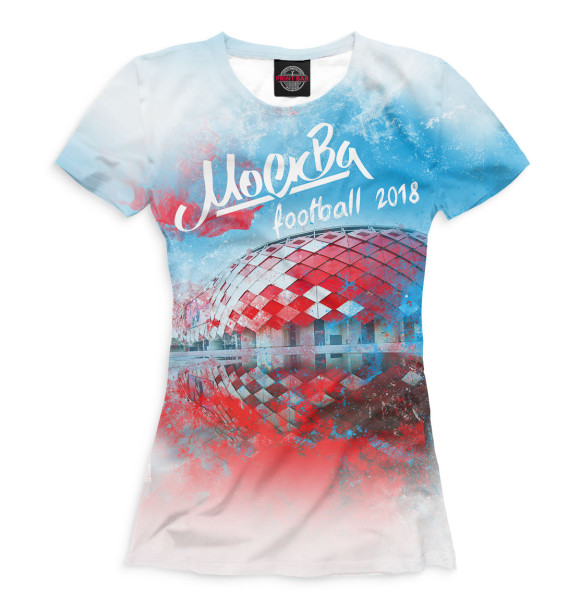 Футболка для девочек с изображением Москва цвета Белый
