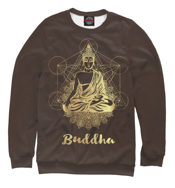 Мужской свитшот с изображением Buddha цвета Белый
