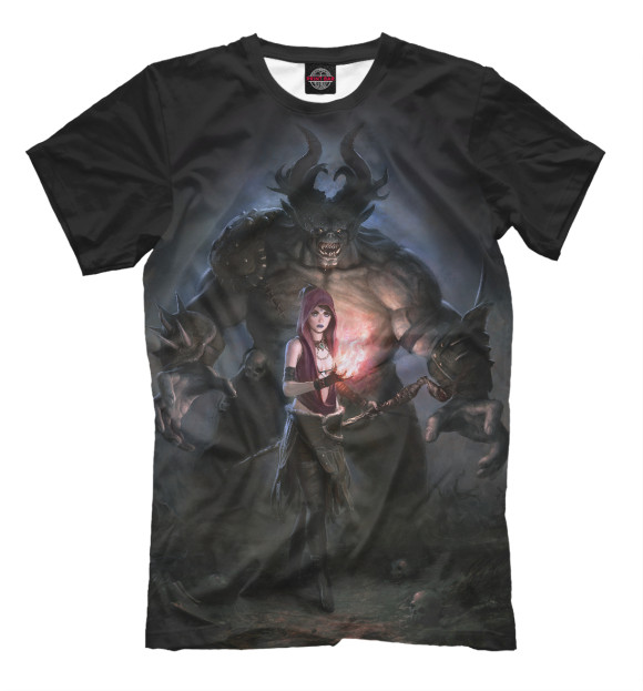 Мужская футболка с изображением Dragon Age цвета Черный