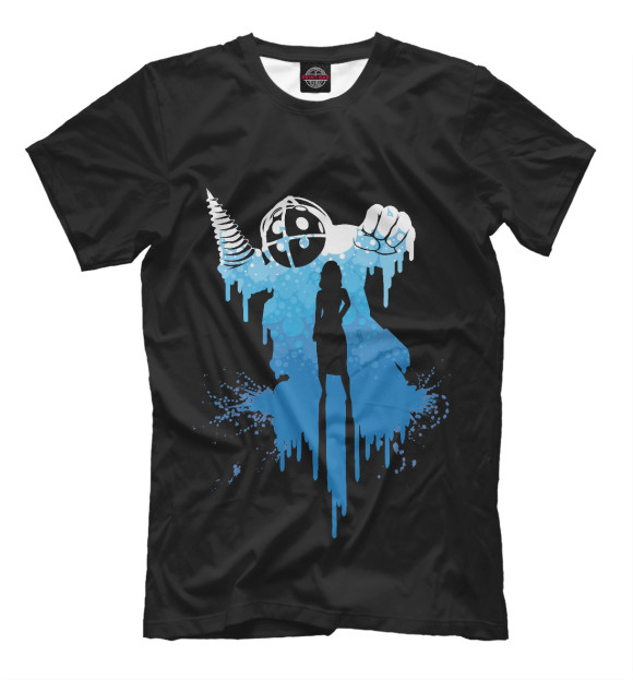 Мужская футболка с изображением Bioshock цвета Черный