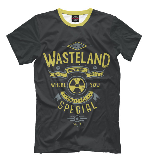 Мужская футболка с изображением Come to Wasteland цвета Черный