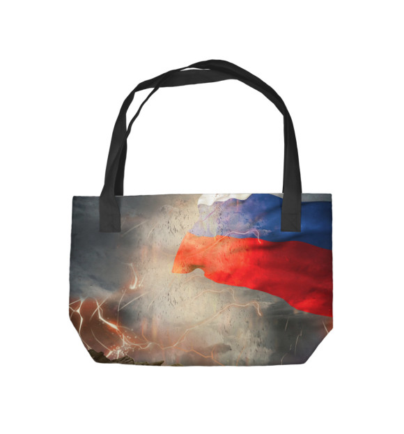 Пляжная сумка с изображением Танки грязи не боятся цвета 