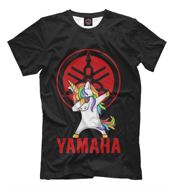 Мужская футболка с изображением Yamaha цвета Черный