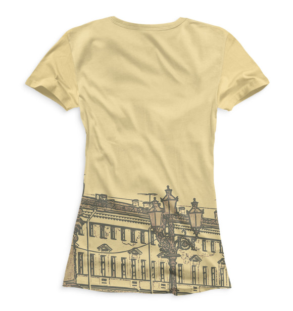 Женская футболка с изображением Санкт-Петербург цвета Белый