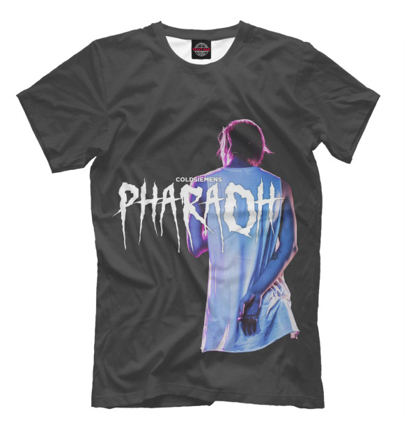 Мужская футболка с изображением Pharaoh / Coldsiemens цвета Молочно-белый