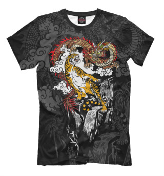Мужская футболка Тигр и дракон