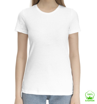 Женская хлопковая футболка white