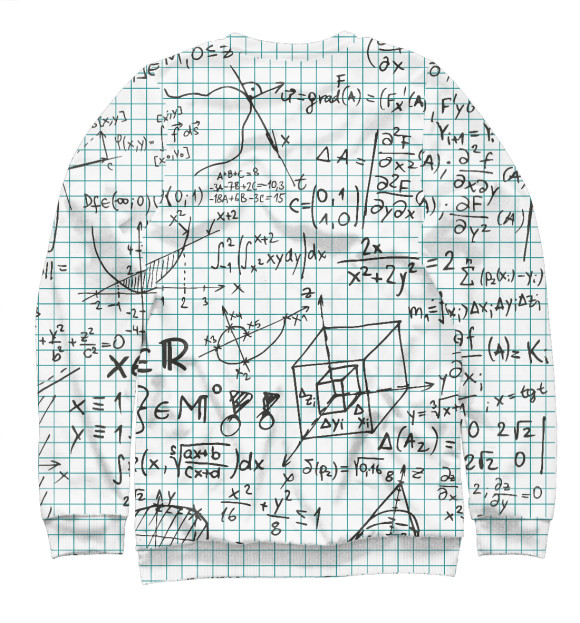 Свитшот для девочек с изображением Математика цвета Белый