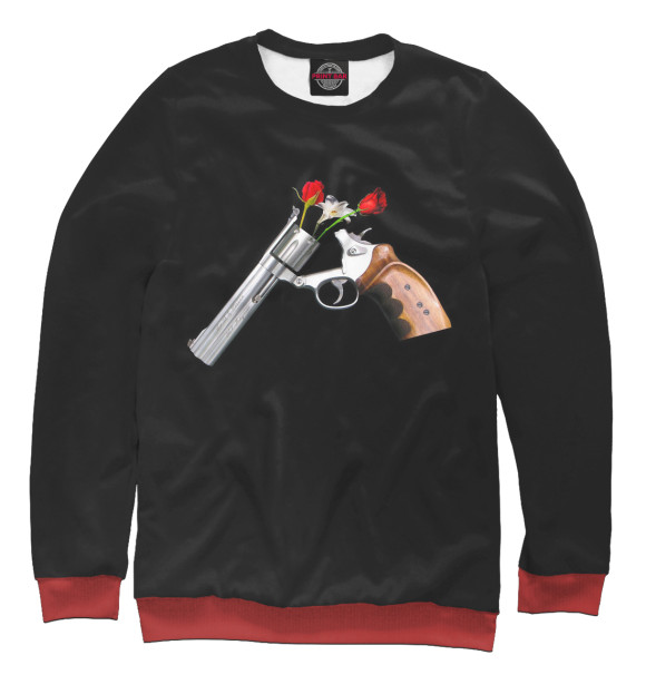 Мужской свитшот с изображением Guns and Roses цвета Белый