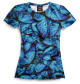 Женская футболка Синие бабочки