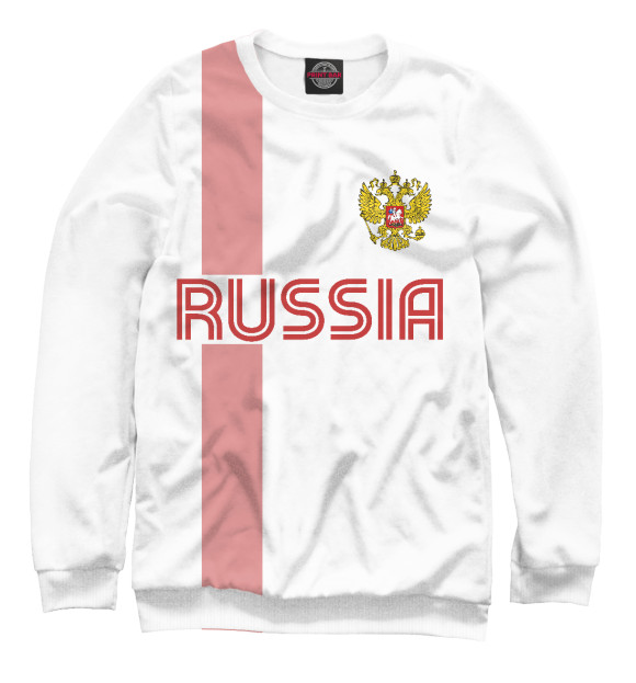 Свитшот для мальчиков с изображением Россия цвета Белый