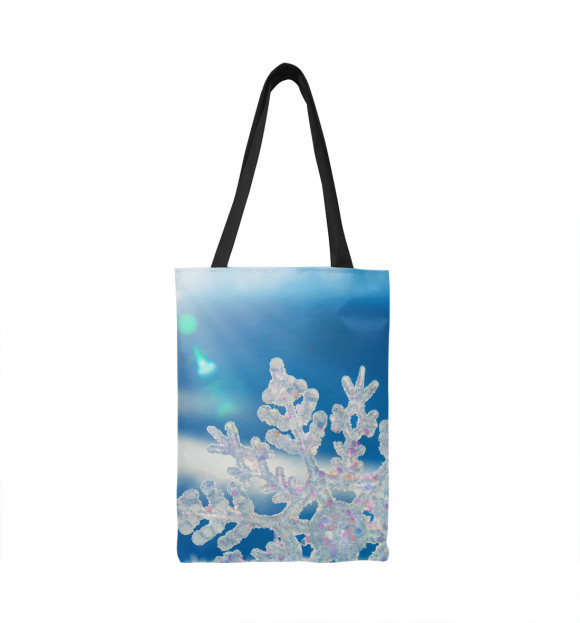 Сумка-шоппер с изображением Снежинка цвета 