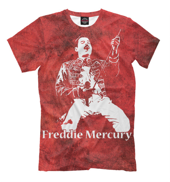 Мужская футболка с изображением Freddie Mercury цвета Светло-коричневый