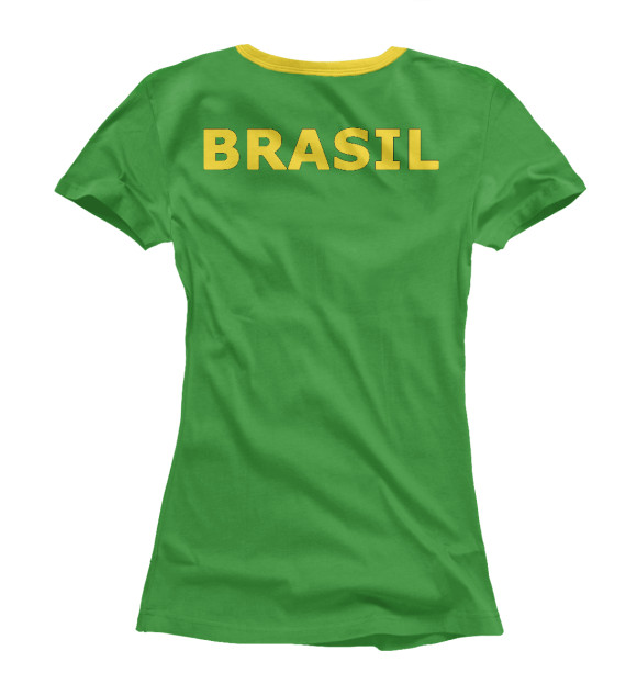 Женская футболка с изображением Бразилия цвета Белый