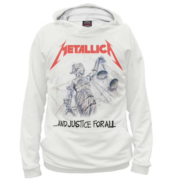 Худи для девочки с изображением Metallica for all цвета Белый