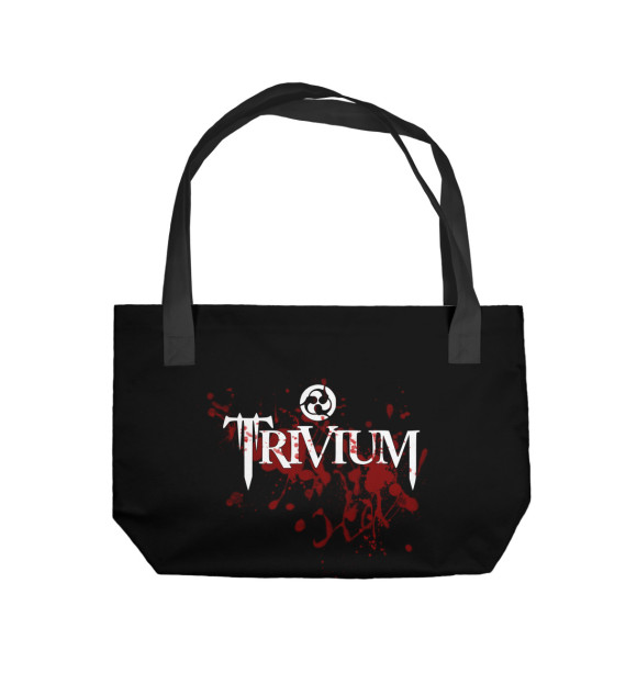 Пляжная сумка с изображением Trivium цвета 