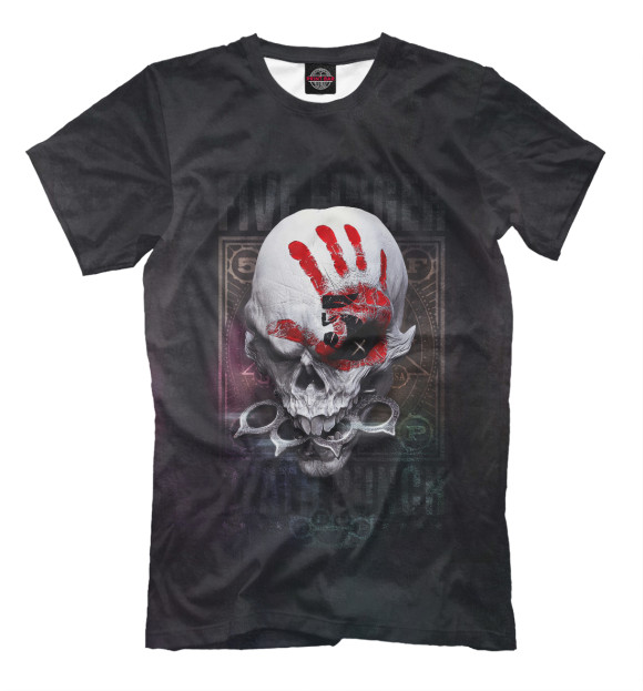 Мужская футболка с изображением Five Finger Death Punch цвета Черный