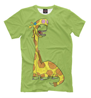 Мужская футболка Диплодок Жираф