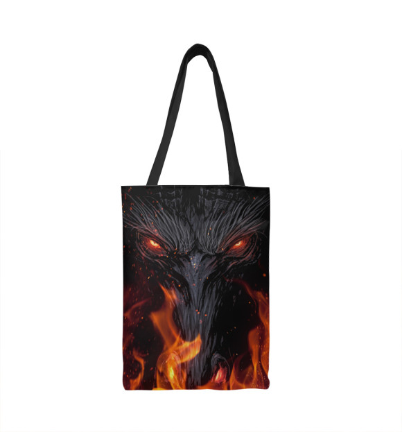 Сумка-шоппер с изображением Огненный дракон цвета 