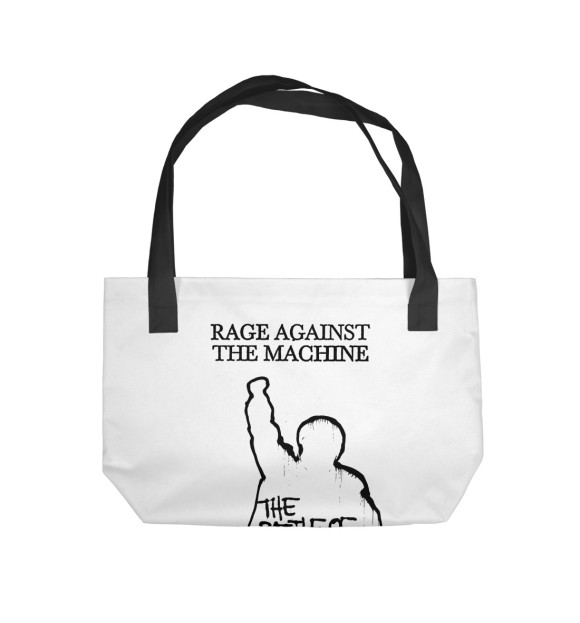 Пляжная сумка с изображением Rage Against the Machine цвета 