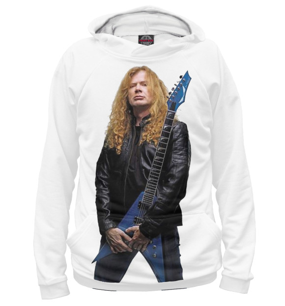Женское худи с изображением Dave Mustaine цвета Белый