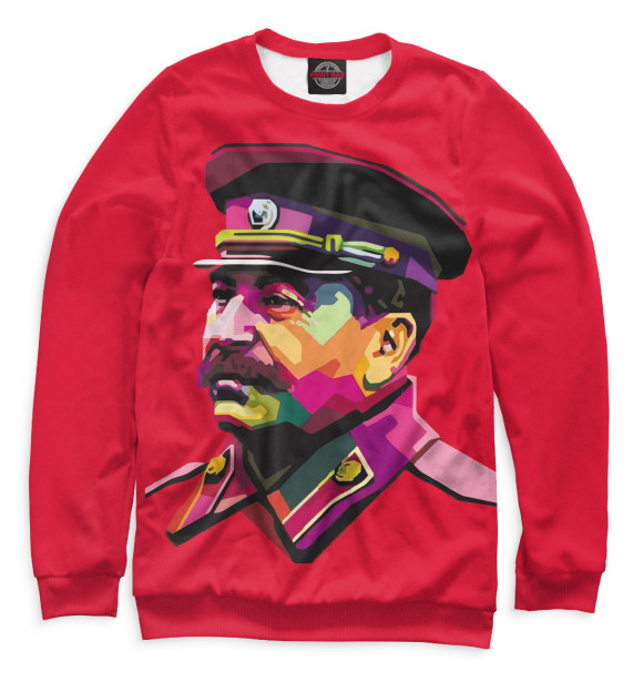 Свитшот для девочек с изображением Сталин цвета Белый