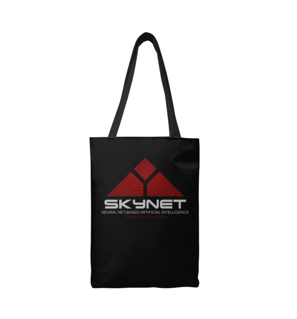 Сумка-шоппер с изображением skynet logo dark цвета 