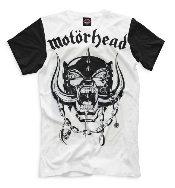 Мужская футболка с изображением Motorhead цвета Молочно-белый