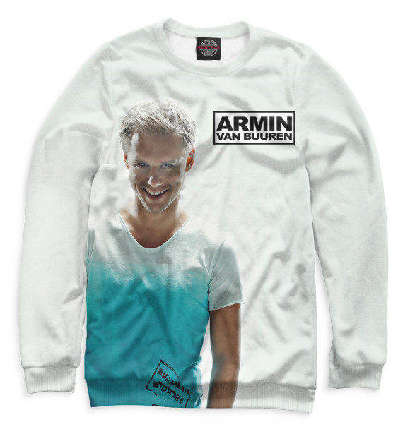 Женский свитшот с изображением Armin van Buuren цвета Белый