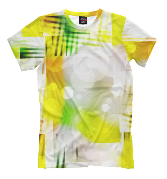 Мужская футболка с изображением Абстракция цвета Молочно-белый