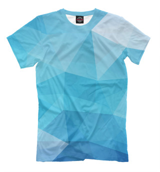 Мужская футболка Синие Полигоны