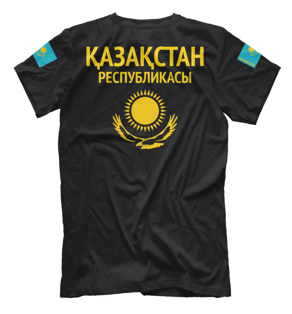 Мужская футболка с изображением Республика Казахстан цвета Белый