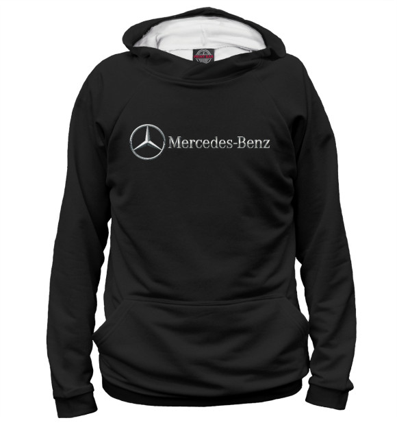 Худи для девочки с изображением Mercedes Benz цвета Белый