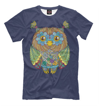 Мужская футболка Friendly Zentangle Owl