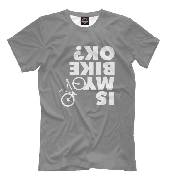 Мужская футболка с изображением Funny Mountain Bike цвета Белый