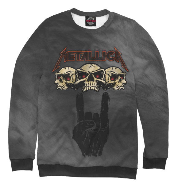 Мужской свитшот с изображением Группа Metallica цвета Белый