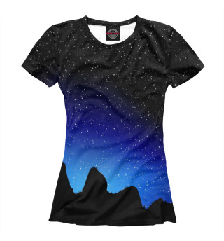 Женская футболка Ночное звёздное небо