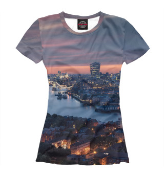 Женская футболка Ночной Лондон