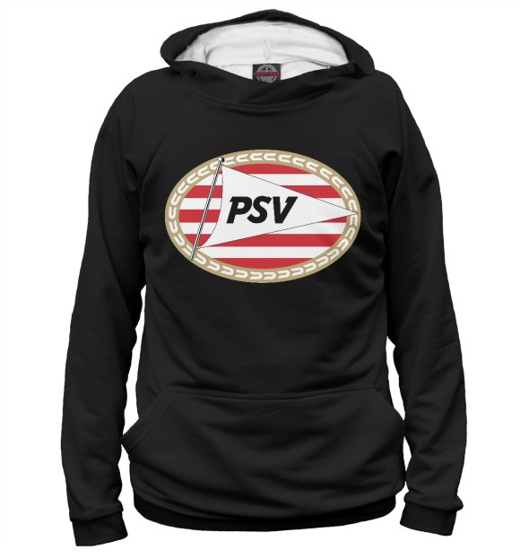Женское худи с изображением PSV цвета Белый