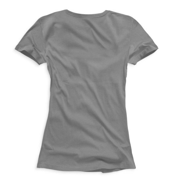 Женская футболка с изображением bulletproof серый цвета Белый