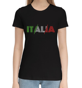 Хлопковая футболка для девочек Italia