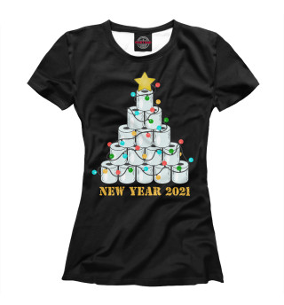 Женская футболка Новый год 2021