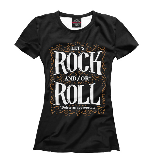 Женская футболка с изображением Lets Rock цвета Белый