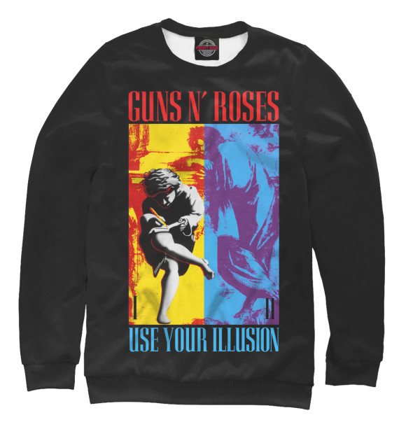 Свитшот для девочек с изображением Guns N'Roses цвета Белый