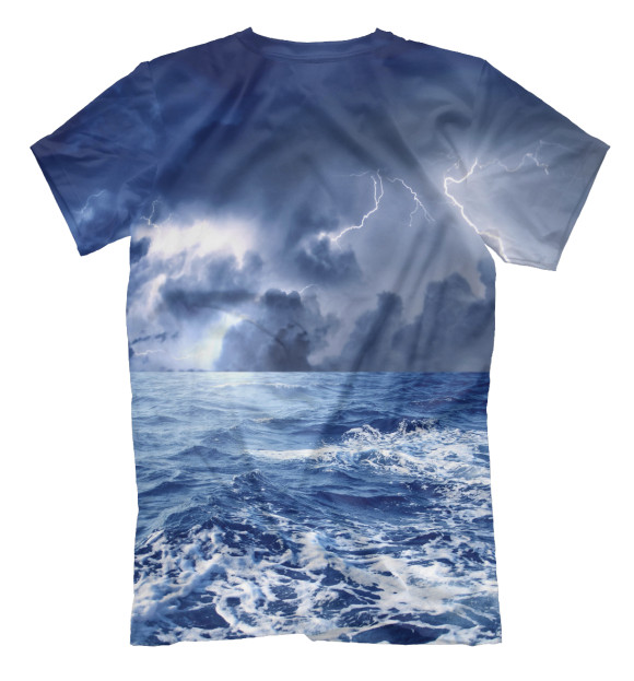 Мужская футболка с изображением Грозовой шторм цвета Белый