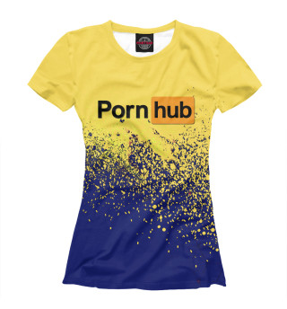 Женская футболка PornHub + краски