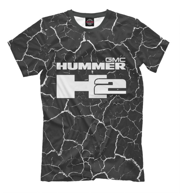Мужская футболка с изображением Хаммер GMC - H2 цвета Белый